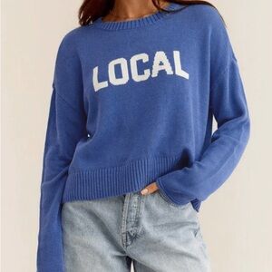 Z Supply Sienna Local Sweater in blue wave